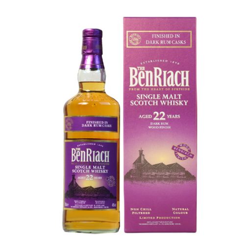 NV Benriach, Single Malt Dark Rum Cask Finish 22YO, Speyside 1x70cl